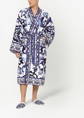 Dolce & Gabbana graphic-print long sleeve bathrobe
