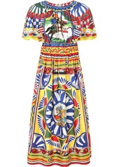 Dolce & Gabbana Carretto-print silk midi dress