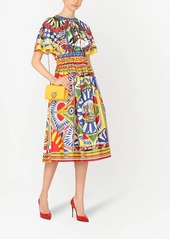 Dolce & Gabbana Carretto-print silk midi dress