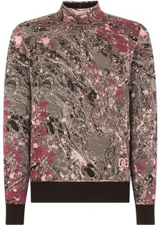 Dolce & Gabbana graphic-print mock-neck sweatshirt