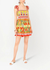 Dolce & Gabbana Carretto-print chiffon minidress