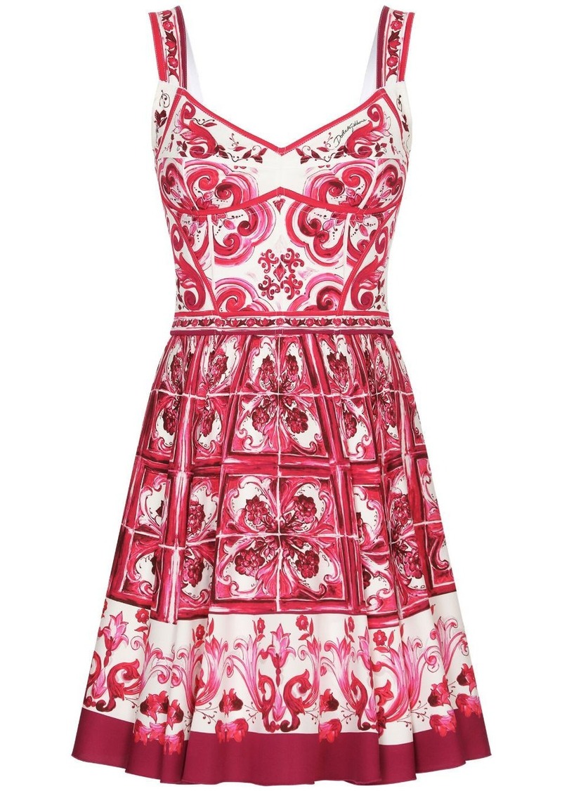 Dolce & Gabbana graphic-print sleeveless dress