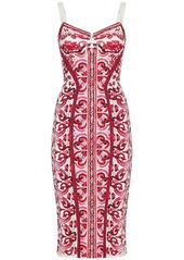 Dolce & Gabbana Majolica-print corset dress