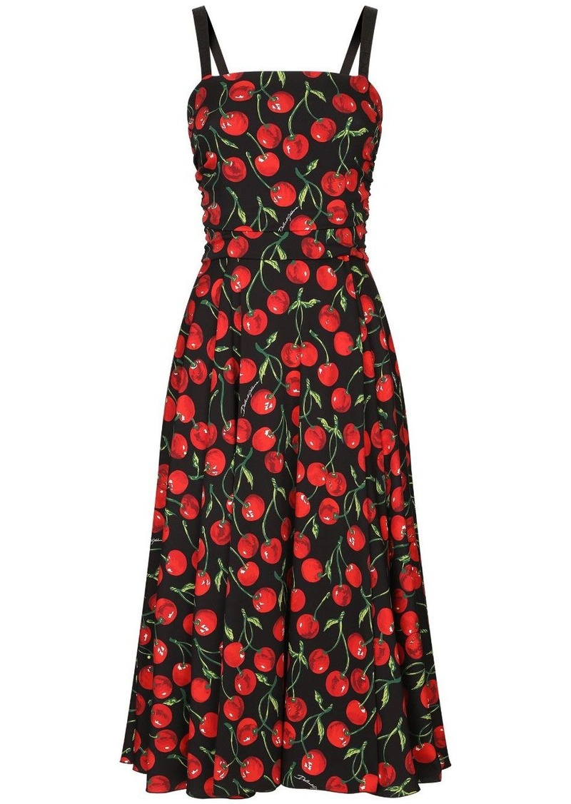 Dolce & Gabbana graphic-print square-neck dress