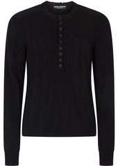 Dolce & Gabbana half-button cable-knit jumper