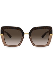 Dolce & Gabbana Half Print oversize-frame sunglasses