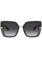 Dolce & Gabbana Half Print oversize-frame sunglasses
