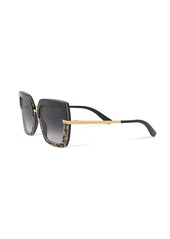 Dolce & Gabbana Half Print square-frame sunglasses