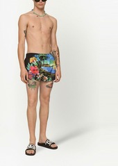Dolce & Gabbana all-over graphic-print swim shorts