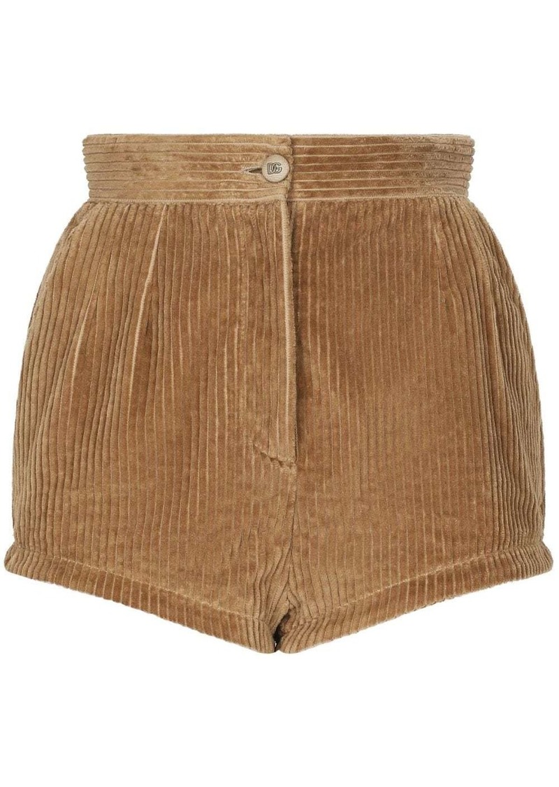 Dolce & Gabbana high-waist corduroy short shorts