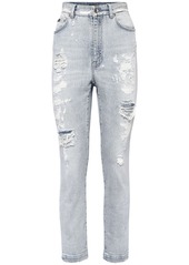 Dolce & Gabbana High Waist Cotton Denim Skinny Jeans
