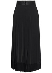 Dolce & Gabbana High Waist Pleated Georgette Midi Skirt