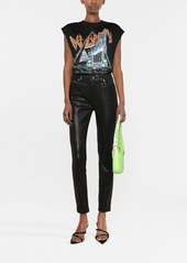 Dolce & Gabbana high-waisted coated jeans
