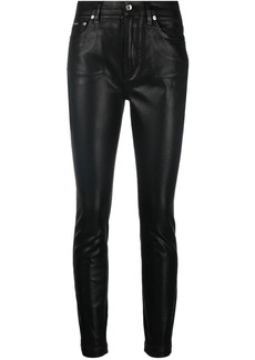 Dolce & Gabbana high-waisted coated jeans