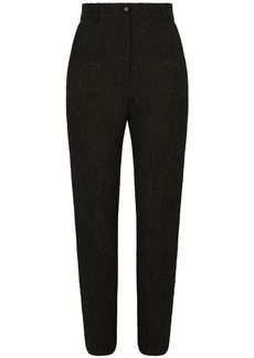 Dolce & Gabbana high-waisted jacquard trousers