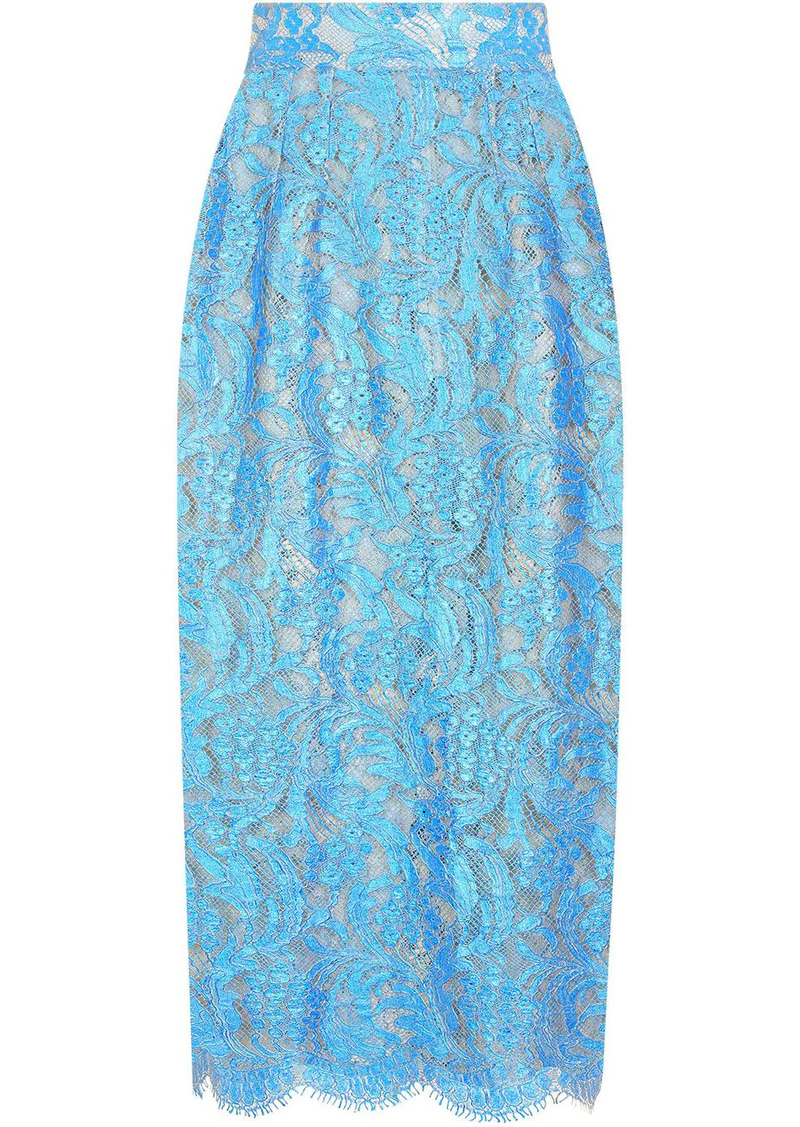 Dolce & Gabbana high-waisted lace pencil skirt