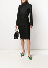 Dolce & Gabbana lace-overlay pencil skirt