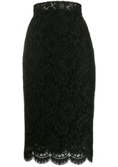 Dolce & Gabbana lace-overlay pencil skirt