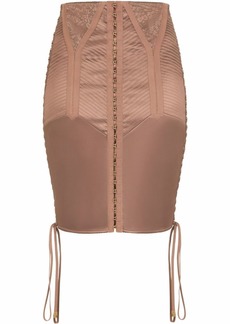 Dolce & Gabbana lace-up satin miniskirt