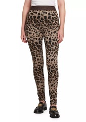 Dolce & Gabbana High-Waisted Leopard-Print Leggings