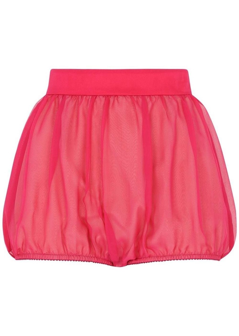 Dolce & Gabbana high-waisted puffball mini shorts
