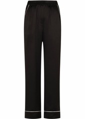 Dolce & Gabbana contrast-trim satin pajama bottoms