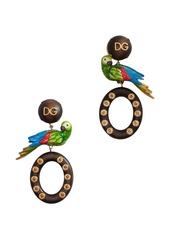 Dolce & Gabbana parrot detail drop earrings