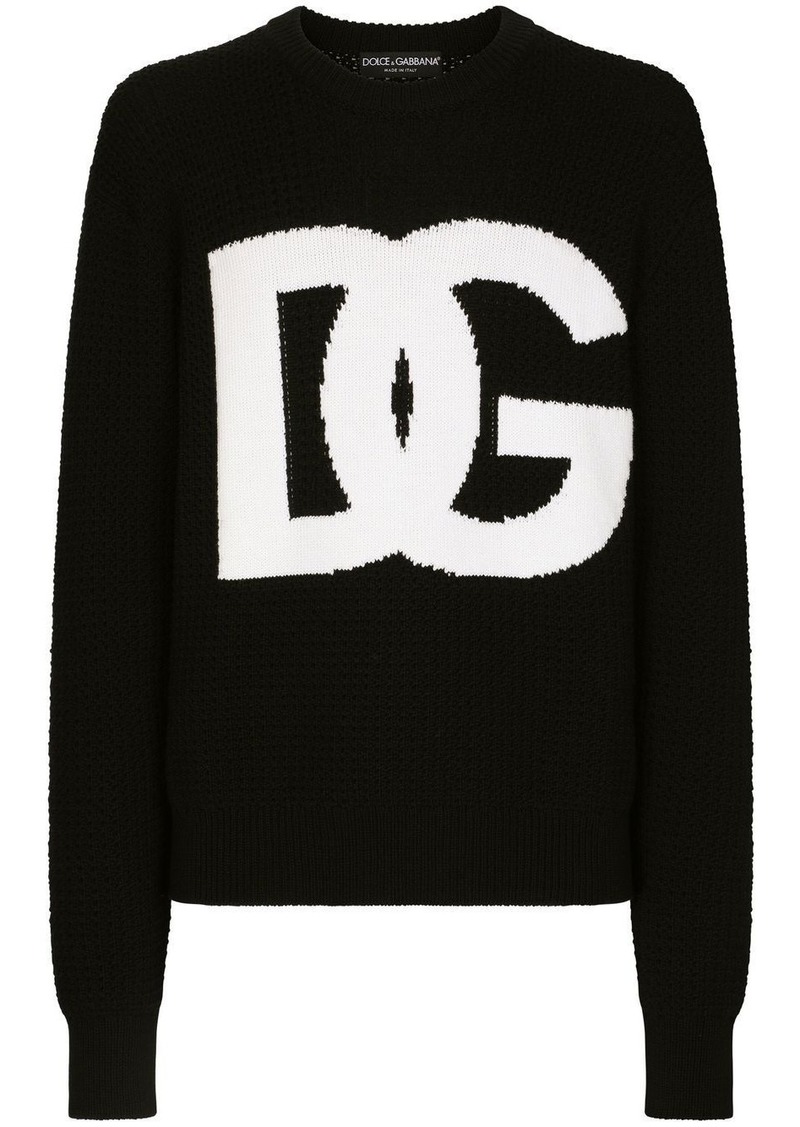 Dolce & Gabbana intarsia-knit logo jumper