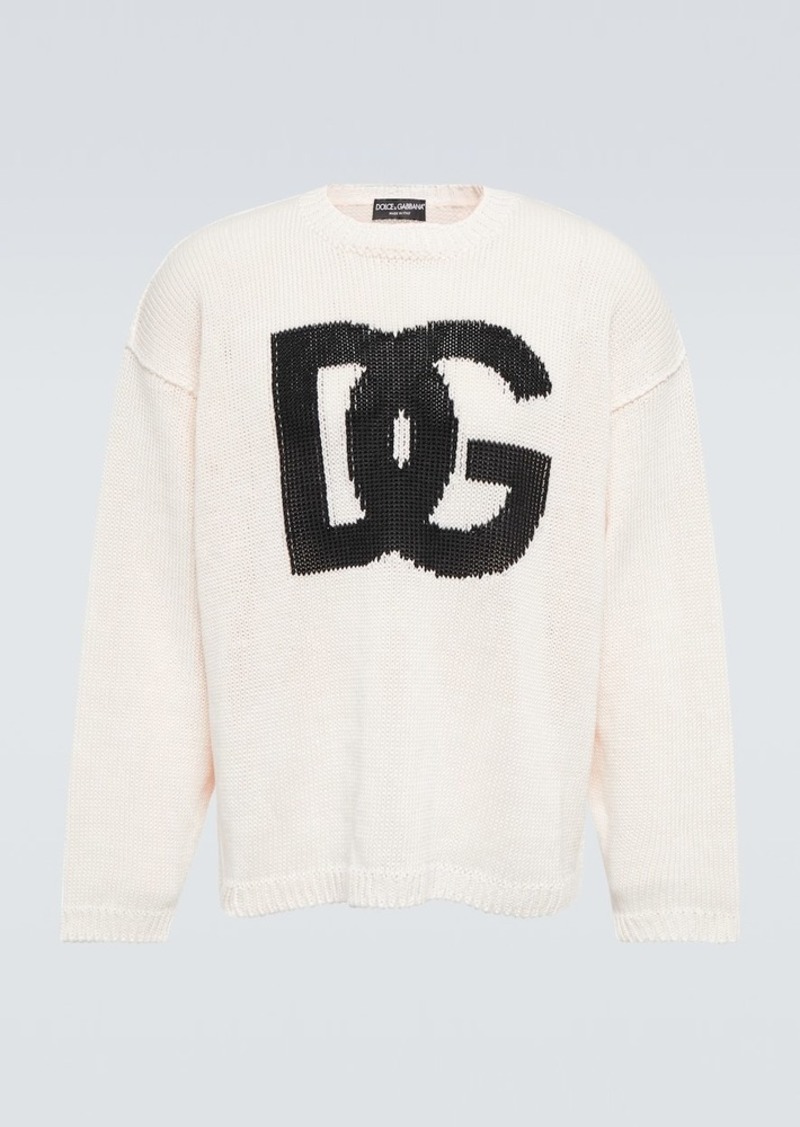 Dolce & Gabbana Intarsia linen sweater
