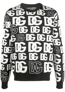 Dolce & Gabbana intarsia-logo crew-neck jumper