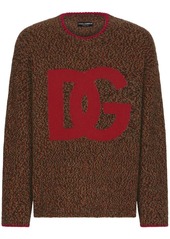 Dolce & Gabbana intarsia-logo wool-blend jumper