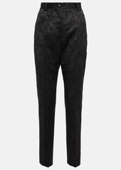 Dolce & Gabbana Jacquard high-rise cropped pants