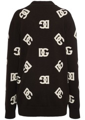 Dolce & Gabbana Jacquard Logo Knit Long Cardigan