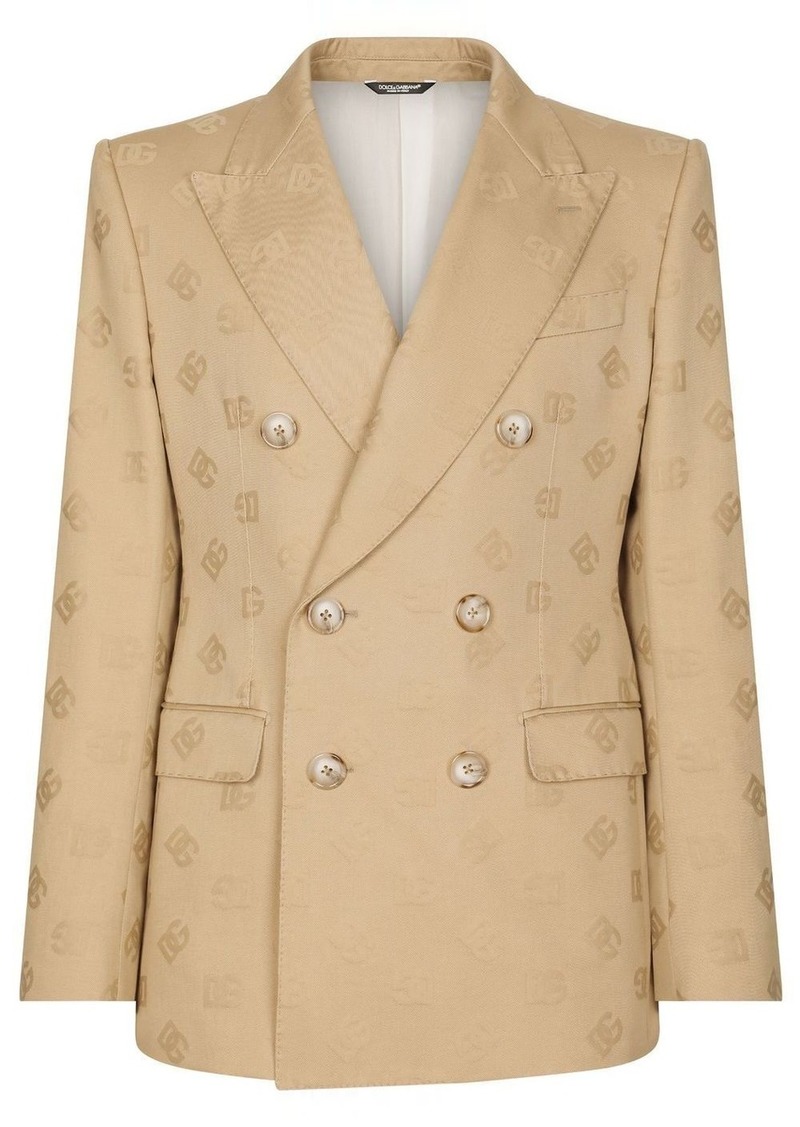 Dolce & Gabbana jacquard logo motif blazer