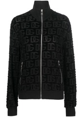 Dolce & Gabbana jacquard-logo zip-up sweatshirt
