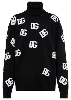 Dolce & Gabbana DG virgin wool turtleneck sweater