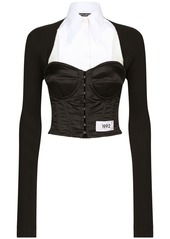 Dolce & Gabbana KIM DOLCE&GABBANA layered-shirt corset top