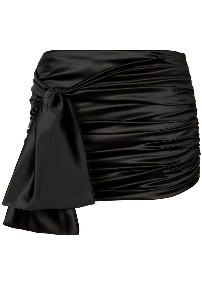 Dolce & Gabbana knot-detail satin miniskirt