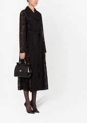 Dolce & Gabbana lace-detail double-breasted coat