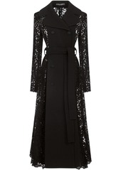 Dolce & Gabbana lace-detail double-breasted coat