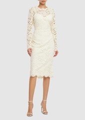 Dolce & Gabbana Lace Long Sleeve Midi Dress