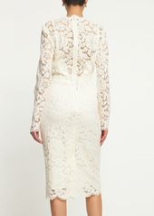 Dolce & Gabbana Lace Long Sleeve Midi Dress