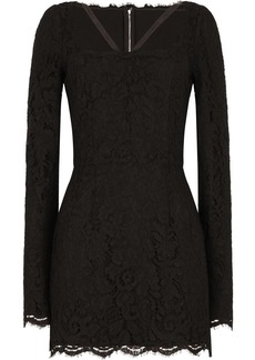 Dolce & Gabbana long-sleeve lace minidress