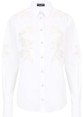 Dolce & Gabbana openwork poplin shirt