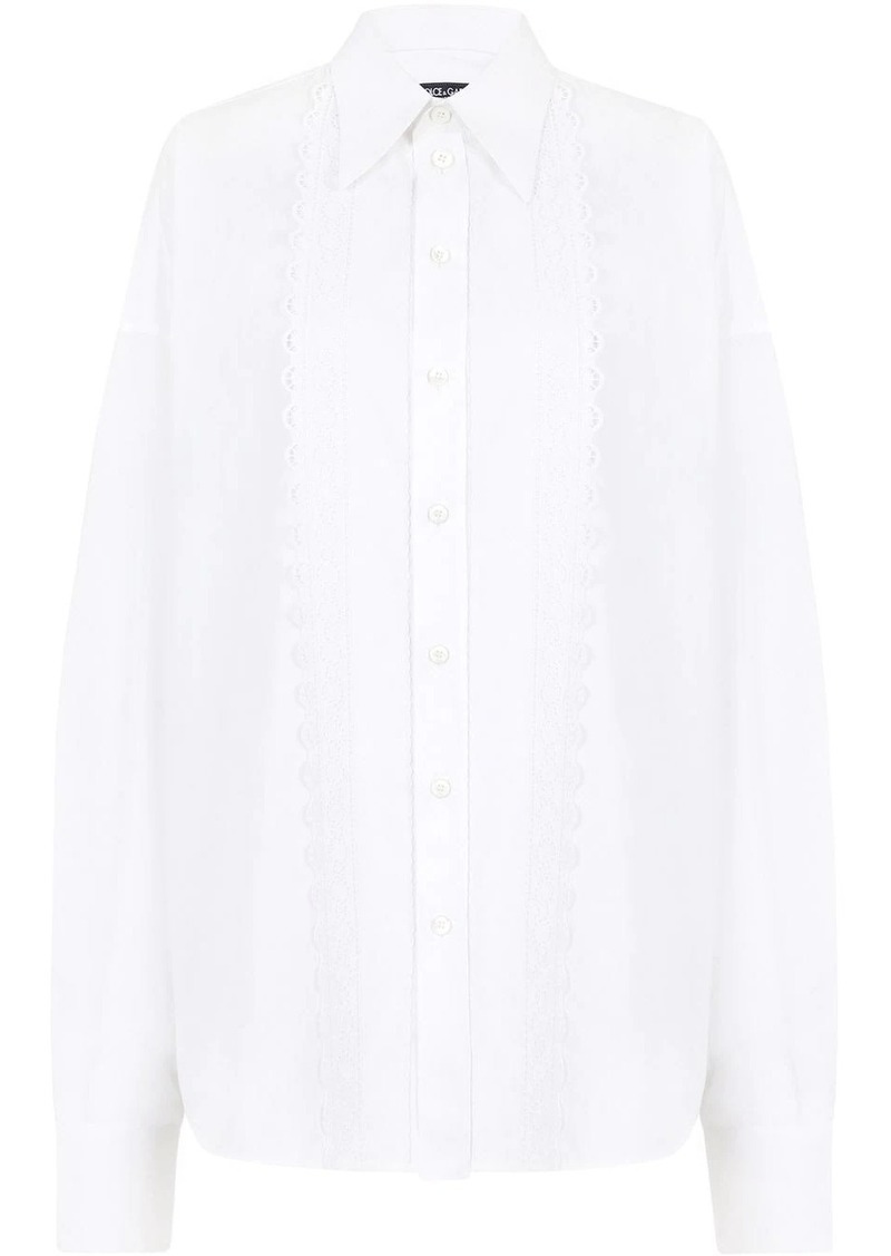 Dolce & Gabbana broderie-anglaise cotton shirt