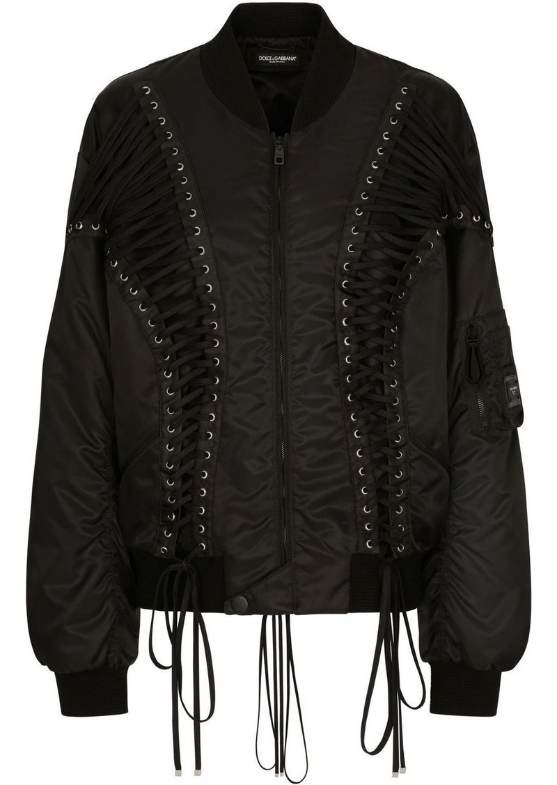 Dolce & Gabbana lace-up bomber jacket