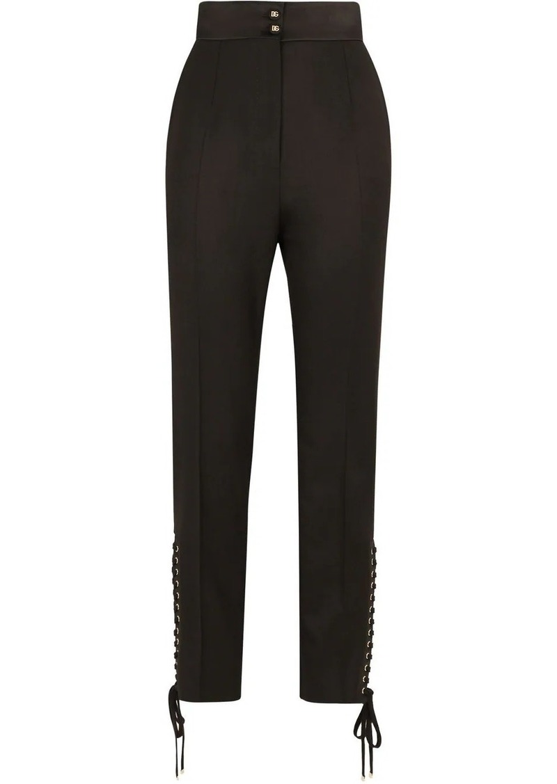 Dolce & Gabbana lace-up twill trousers