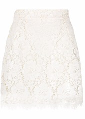 Dolce & Gabbana laminated lace mini skirt