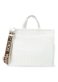 Dolce & Gabbana Large Cable Pattern Two Way Tote