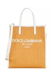 Dolce & Gabbana Large Logo Cotton-Ramie Shopping Bag